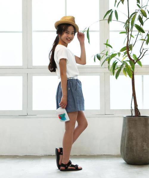 coen(コーエン)の「【coen キッズ / ジュニア】ダンガリーフレアキュロット(100~150cm)(その他パンツ・キッズ・チェック/ライトブルー・100/110/120/130/140/150)」の10枚目の写真