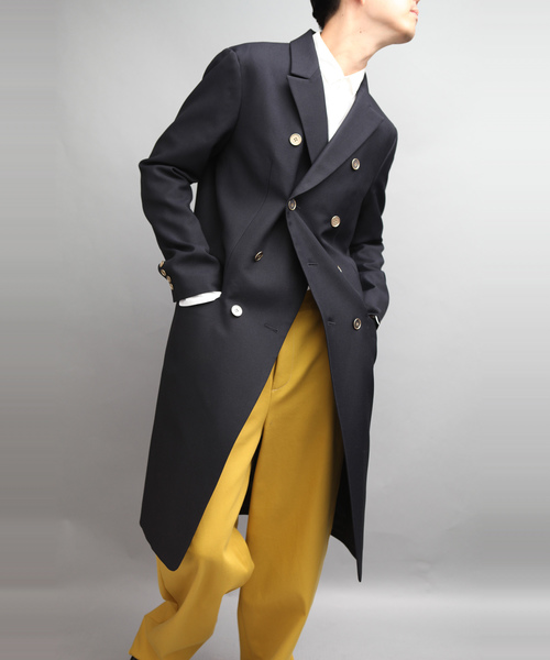 ato（アトウ）の「CHAMBRAY GABERDINE 8BW COAT（チェスターコート