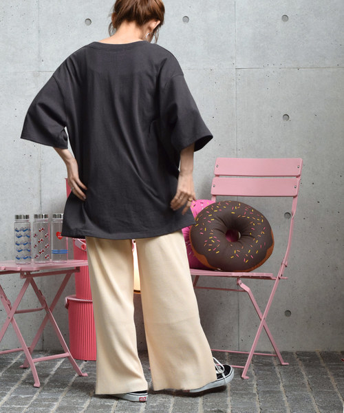 w closet（ダブルクローゼット）の「スリット入りワイドパンツ_（その他パンツ・レディース・アイボリー/グレー/スミクロ・FREE）」の6枚目の写真