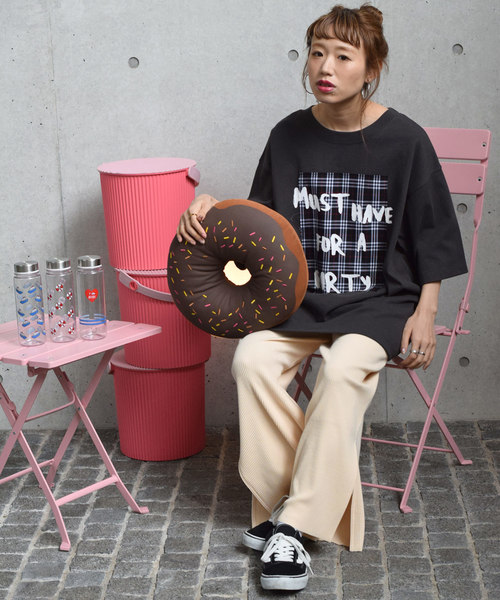 w closet（ダブルクローゼット）の「スリット入りワイドパンツ_（その他パンツ・レディース・アイボリー/グレー/スミクロ・FREE）」の7枚目の写真