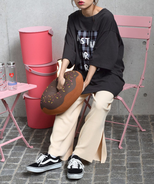 w closet（ダブルクローゼット）の「スリット入りワイドパンツ_（その他パンツ・レディース・アイボリー/グレー/スミクロ・FREE）」の10枚目の写真