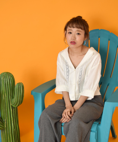 w closet（ダブルクローゼット）の「スリット入りワイドパンツ_（その他パンツ・レディース・アイボリー/グレー/スミクロ・FREE）」の14枚目の写真