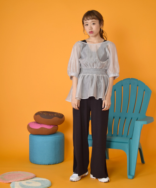 w closet（ダブルクローゼット）の「スリット入りワイドパンツ_（その他パンツ・レディース・アイボリー/グレー/スミクロ・FREE）」の17枚目の写真