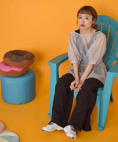 w closet（ダブルクローゼット）の「スリット入りワイドパンツ_（その他パンツ・レディース・アイボリー/グレー/スミクロ・FREE）」の19枚目の写真