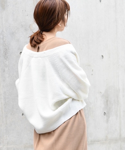 natural couture（ナチュラルクチュール）の「アイレット入りシンプルカーディガン（カーディガン/ボレロ・レディース・ブラック/パープル/ピンク/グリーン/アイボリー/キャメル・FREE）」の11枚目の写真