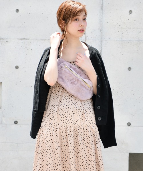 natural couture（ナチュラルクチュール）の「アイレット入りシンプルカーディガン（カーディガン/ボレロ・レディース・ブラック/パープル/ピンク/グリーン/アイボリー/キャメル・FREE）」の14枚目の写真