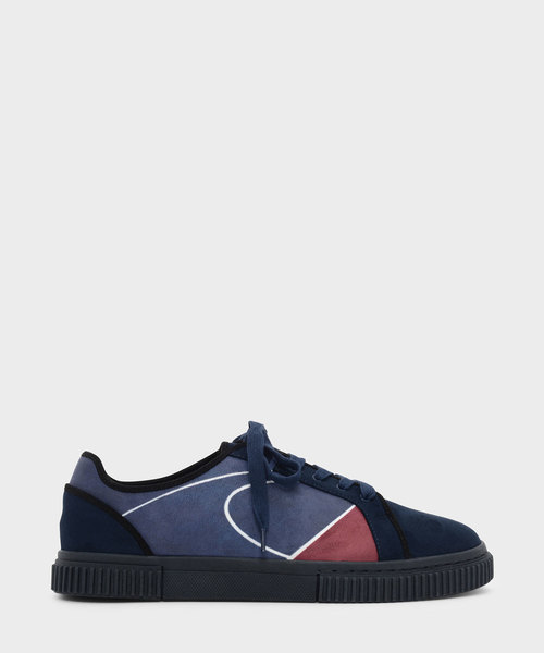 CHARLES & KEITH(チャールズ & キース)の「クラシックレースアップスニーカー / CLASSIC LACE UP SNEAKERS(スニーカー・レディース・ホワイト/ダークブルー・22.5cm/23cm/23.5cm/24.5cm/25cm/25.5cm)」の1枚目の写真
