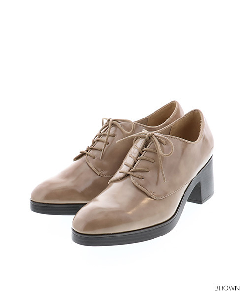 RANDA(ランダ)の「ラウンドトゥレースアップヒールシューズ(ドレスシューズ・レディース・ブラック/ブラウン・M/L/LL/S)」の3枚目の写真