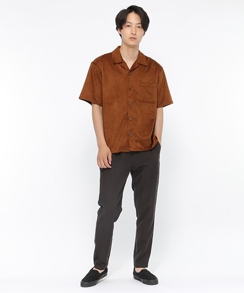 LAKOLE（ラコレ）の「フェイクスエードオープンカラーシャツ / LAKOLE（シャツ/ブラウス・メンズ・ネイビー/ブラウン/その他12・MEDIUM/LARGE）」の5枚目の写真