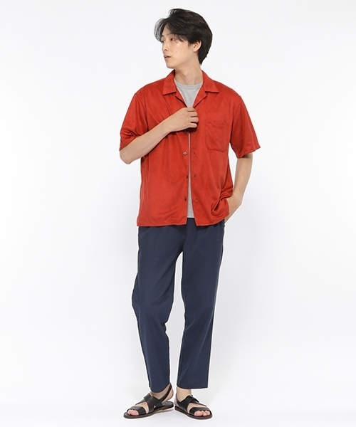 LAKOLE（ラコレ）の「フェイクスエードオープンカラーシャツ / LAKOLE（シャツ/ブラウス・メンズ・ネイビー/ブラウン/その他12・MEDIUM/LARGE）」の6枚目の写真