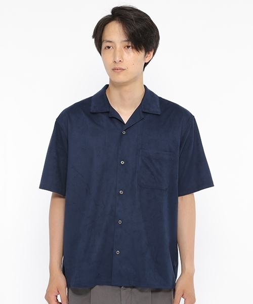 LAKOLE（ラコレ）の「フェイクスエードオープンカラーシャツ / LAKOLE（シャツ/ブラウス・メンズ・ネイビー/ブラウン/その他12・MEDIUM/LARGE）」の9枚目の写真