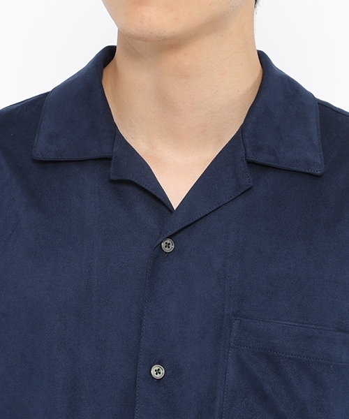 LAKOLE（ラコレ）の「フェイクスエードオープンカラーシャツ / LAKOLE（シャツ/ブラウス・メンズ・ネイビー/ブラウン/その他12・MEDIUM/LARGE）」の12枚目の写真