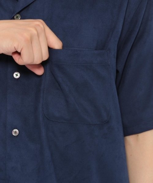 LAKOLE（ラコレ）の「フェイクスエードオープンカラーシャツ / LAKOLE（シャツ/ブラウス・メンズ・ネイビー/ブラウン/その他12・MEDIUM/LARGE）」の13枚目の写真