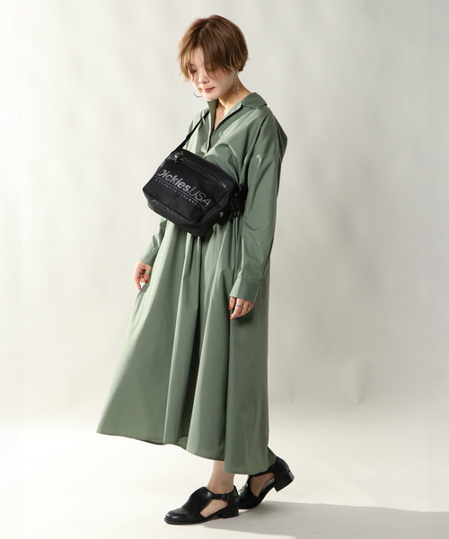 notch.（ノッチ）の「マキシシャツワンピース（シャツワンピース・レディース・オリーブ/ネイビー/ベージュ・TM/M）」の7枚目の写真