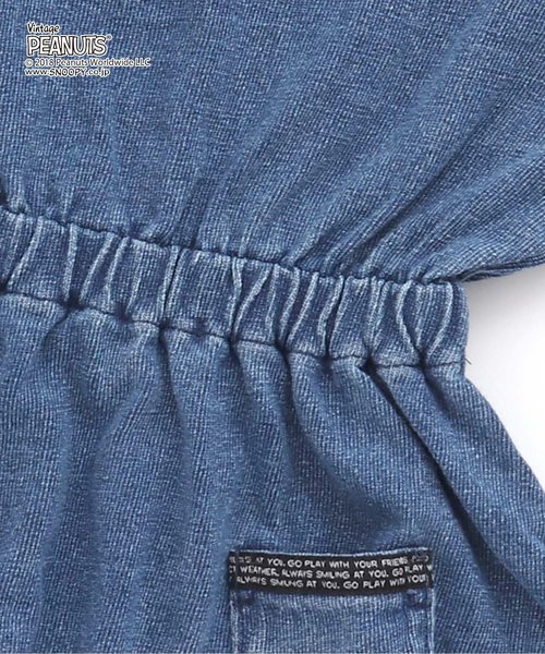 PEANUTS（ピーナッツ）の「PEANUTSコラボワンピース（ワンピース・キッズ・インディゴブルー/キャメル・90/100/110/120/80/130/140）」の12枚目の写真