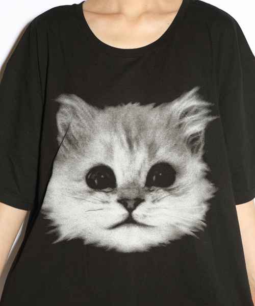 i（アイ）の「ハク顔PT/T（Tシャツ/カットソー・レディース・ホワイト/ブラック/グレー・ﾌﾘ-）」の9枚目の写真