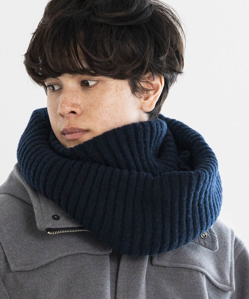 WEGO（ウィゴー）の「WEGO/リブスヌード（ネックウォーマー/スヌード・メンズ・ワイン/マスタード/ネイビー/パープル/グレー/ブラック・FREE）」の4枚目の写真