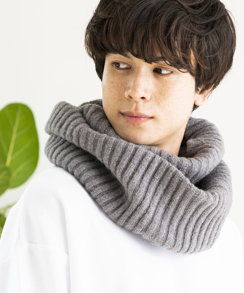 WEGO（ウィゴー）の「WEGO/リブスヌード（ネックウォーマー/スヌード・メンズ・ワイン/マスタード/ネイビー/パープル/グレー/ブラック・FREE）」の3枚目の写真