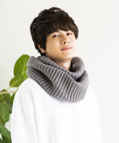 WEGO（ウィゴー）の「WEGO/リブスヌード（ネックウォーマー/スヌード・メンズ・ワイン/マスタード/ネイビー/パープル/グレー/ブラック・FREE）」の7枚目の写真