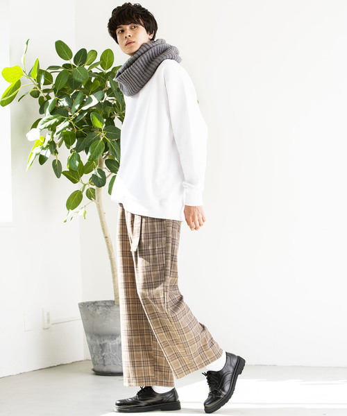 WEGO（ウィゴー）の「WEGO/リブスヌード（ネックウォーマー/スヌード・メンズ・ワイン/マスタード/ネイビー/パープル/グレー/ブラック・FREE）」の8枚目の写真