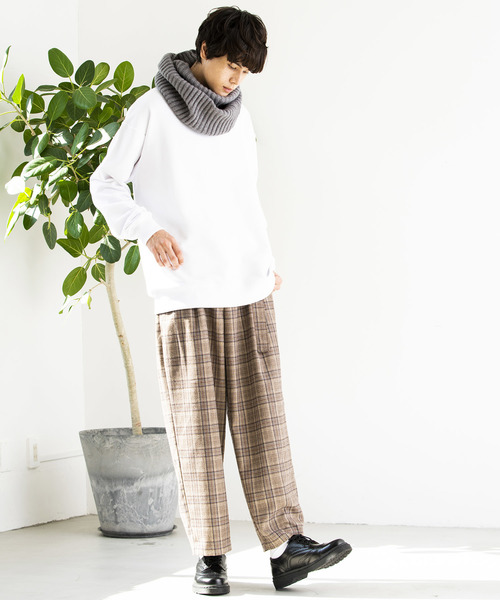 WEGO（ウィゴー）の「WEGO/リブスヌード（ネックウォーマー/スヌード・メンズ・ワイン/マスタード/ネイビー/パープル/グレー/ブラック・FREE）」の9枚目の写真