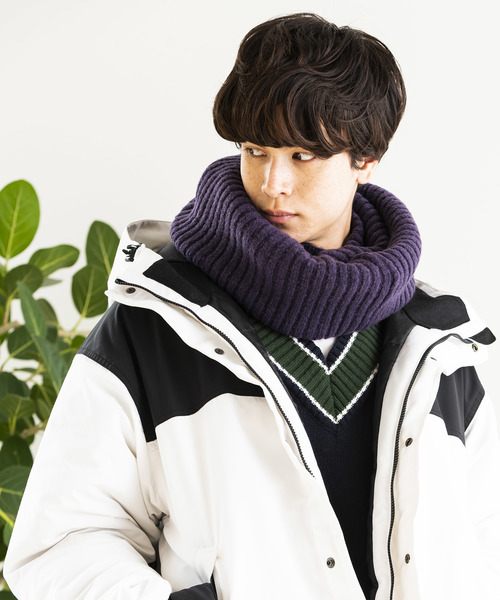 WEGO（ウィゴー）の「WEGO/リブスヌード（ネックウォーマー/スヌード・メンズ・ワイン/マスタード/ネイビー/パープル/グレー/ブラック・FREE）」の13枚目の写真