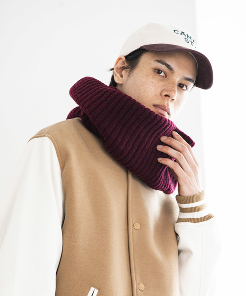 WEGO（ウィゴー）の「WEGO/リブスヌード（ネックウォーマー/スヌード・メンズ・ワイン/マスタード/ネイビー/パープル/グレー/ブラック・FREE）」の19枚目の写真