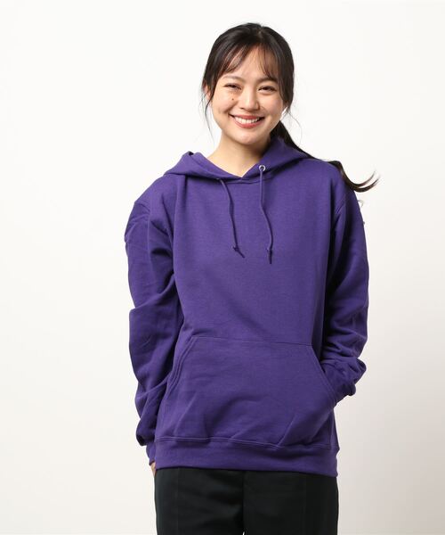 JERZEES(ジャージーズ)の「【Ir】【JERZEES】裏起毛プルパーカー(パーカー・レディース・ホワイト/ブラック/杢グレー/ネイビー/パープル/オレンジ/ベージュ/オリーブ/サックスブルー・MEDIUM/LARGE/SMALL/X-LARGE)」の8枚目の写真