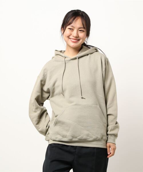 JERZEES(ジャージーズ)の「【Ir】【JERZEES】裏起毛プルパーカー(パーカー・レディース・ホワイト/ブラック/杢グレー/ネイビー/パープル/オレンジ/ベージュ/オリーブ/サックスブルー・MEDIUM/LARGE/SMALL/X-LARGE)」の5枚目の写真