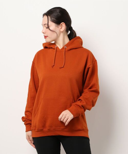 JERZEES(ジャージーズ)の「【Ir】【JERZEES】裏起毛プルパーカー(パーカー・レディース・ホワイト/ブラック/杢グレー/ネイビー/パープル/オレンジ/ベージュ/オリーブ/サックスブルー・MEDIUM/LARGE/SMALL/X-LARGE)」の9枚目の写真