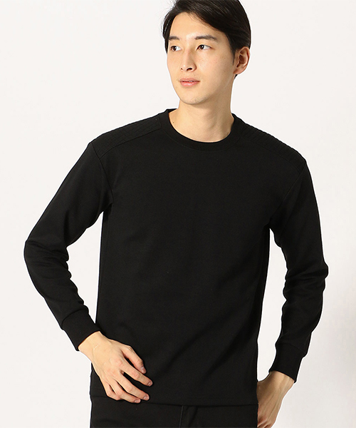 COMME CA ISM(コムサイズム)の「【ダンボールニット×ポリエステル】 カットソー(Tシャツ/カットソー・メンズ・ブラック/ネイビー/グレー/グリーン・MEDIUM/LARGE/X-LARGE)」の2枚目の写真