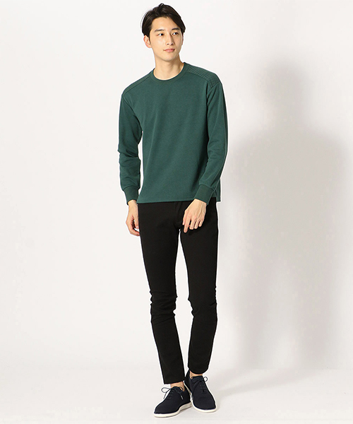 COMME CA ISM(コムサイズム)の「【ダンボールニット×ポリエステル】 カットソー(Tシャツ/カットソー・メンズ・ブラック/ネイビー/グレー/グリーン・MEDIUM/LARGE/X-LARGE)」の8枚目の写真