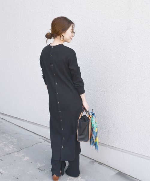 SHIPS(シップス)の「ジャージーテレコスナップ2WAYワンピース◇(ワンピース・レディース・ブラック/ネイビー/オフホワイト・ONE SIZE)」の16枚目の写真