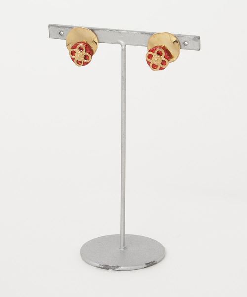 tone(トーン)の「【fleur by Miho Nakayama】キャンディーピアス(ピアス(両耳用)・レディース・レッド/グレー系その他/アンティークゴールド・FREE)」の2枚目の写真