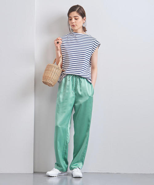 UNITED ARROWS（ユナイテッドアローズ）の「＜STYLE for LIVING＞  サテン イージーパンツ（その他パンツ・レディース・ナチュラル/ライム・FREE）」の7枚目の写真