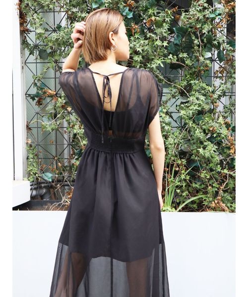 EMODA(エモダ)の「ハイウエストカシュクールマキシワンピース(ワンピース・レディース・ブラック/その他/その他1・FREE)」の18枚目の写真