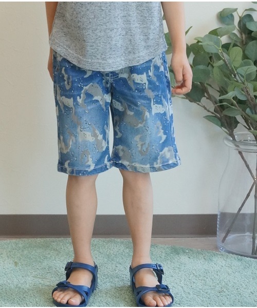 L.COPECK（エルコペック）の「[100-140]ライトオンス　ストレッチデニム柄ハーフ（デニムパンツ・キッズ・カモフラージュ/その他・120cm/110cm/130cm/100cm/140cm）」の2枚目の写真