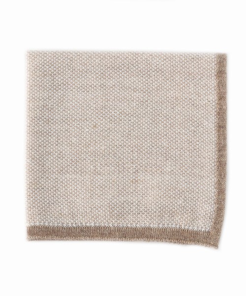 EDIFICE(エディフィス)の「MUNGAI / ムンガイ ウールリネン ニットチーフ(ネクタイ・メンズ・ブラック/ベージュ/ネイビー・FREE)」の2枚目の写真