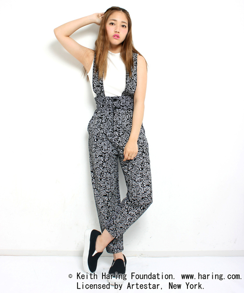 WEGO（ウィゴー）の「WEGO/Keith Haring (キースヘリング) サロペット（サロペット/オーバーオール・レディース・その他1/その他2・FREE）」の2枚目の写真