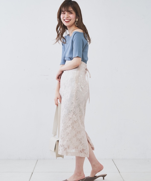 natural couture（ナチュラルクチュール）の「オフショルワイドリブT（Tシャツ/カットソー・レディース・アイボリー/ブラック/サックスブルー/ボルドー・FREE）」の11枚目の写真