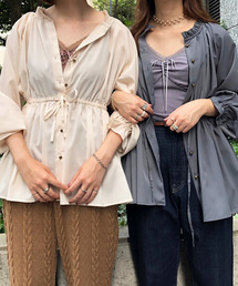 ウエストギャザーブラウス