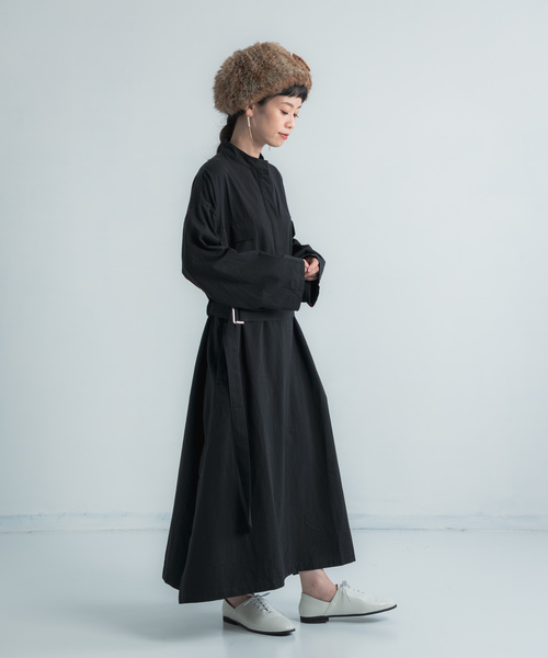 Libra Cue(リブラ キュー)の「Libra バンドカラーワークシャツワンピース(シャツワンピース・レディース・ブラック/ネイビー・FREE)」の17枚目の写真