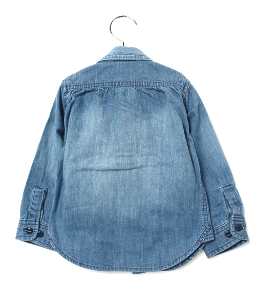 B:MING by BEAMS（ビーミングバイビームス）の「ビーミング by ビームス / デニムシャツ（シャツ/ブラウス・キッズ・ブルー・120/110/130/90/100/140）」の2枚目の写真