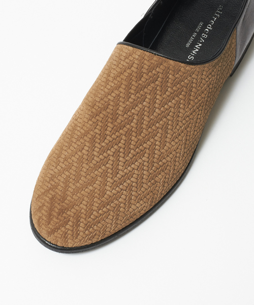 alfredoBANNISTER（アルフレッドバニスター）の「メッシュゴアレザースリッポン（スリッポン・メンズ・ベージュ/ブラック系その他・44/40/39/41/42/43）」の10枚目の写真