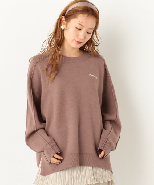 archives（アルシーヴ）の「刺繍入りニットスウェット（ニット/セーター・レディース・オフホワイト/モカ/グリーン系その他・MEDIUM）」の2枚目の写真