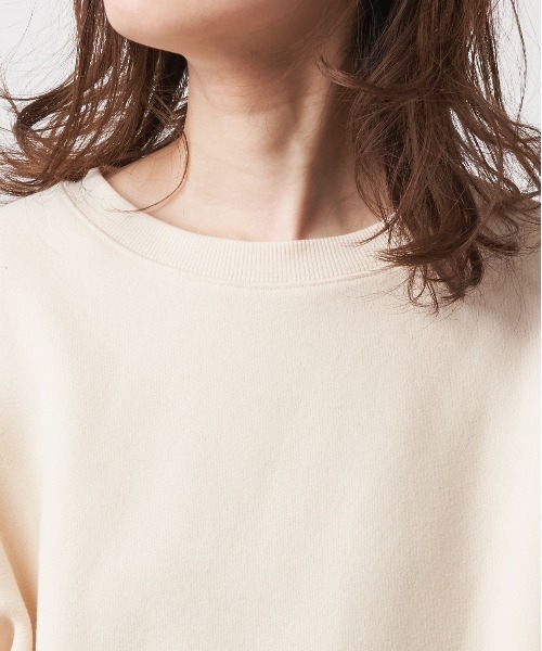 natural couture(ナチュラルクチュール)の「シンプルクルーネック裏起毛裏毛プルオーバー(スウェット・レディース・ベージュ/アイボリー/ミント/スミクロ・FREE)」の20枚目の写真