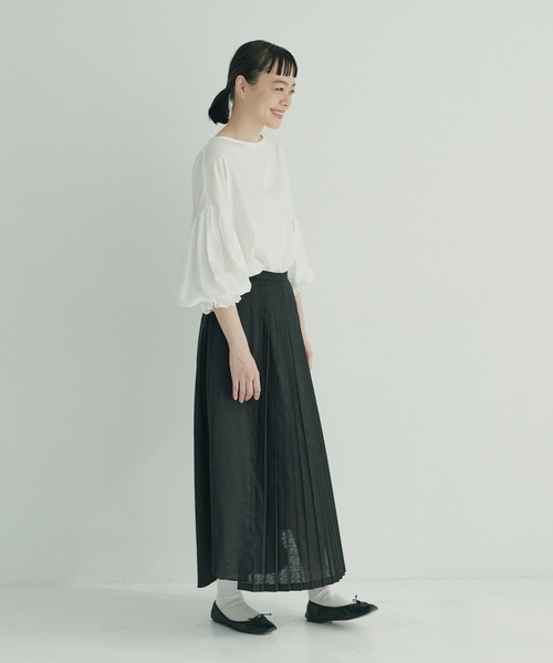 PUAL CE CIN（ピュアルセシン）の「【Kanocoさん着用】ボリューム袖プルオーバーブラウス（シャツ/ブラウス・レディース・ブラック/オフホワイト・FREE）」の8枚目の写真