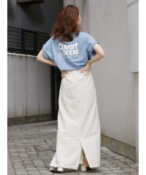 Ungrid(アングリッド)の「シルクネップウエストデザインスカート(スカート・レディース・ブラック/アイボリー・FREE)」の3枚目の写真