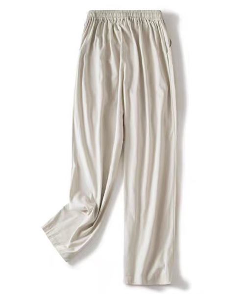 SMILE ORCHID（スマイルオーキッド）の「リネン混リラックスワイドパンツ（その他パンツ・レディース・ホワイト/モカ/ナチュラル/ピンク/グリーン・M/L）」の13枚目の写真