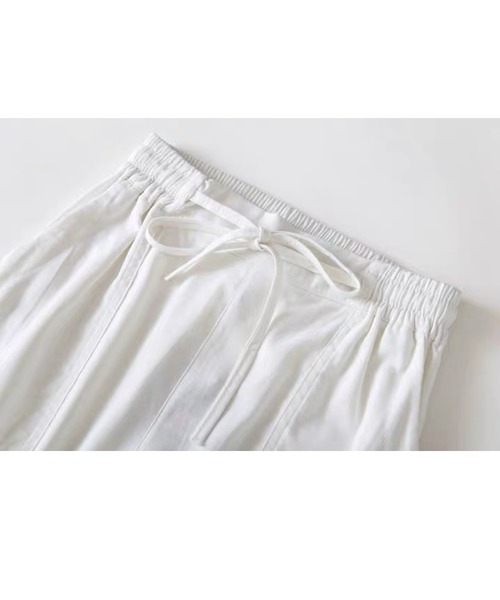 SMILE ORCHID（スマイルオーキッド）の「リネン混リラックスワイドパンツ（その他パンツ・レディース・ホワイト/モカ/ナチュラル/ピンク/グリーン・M/L）」の16枚目の写真